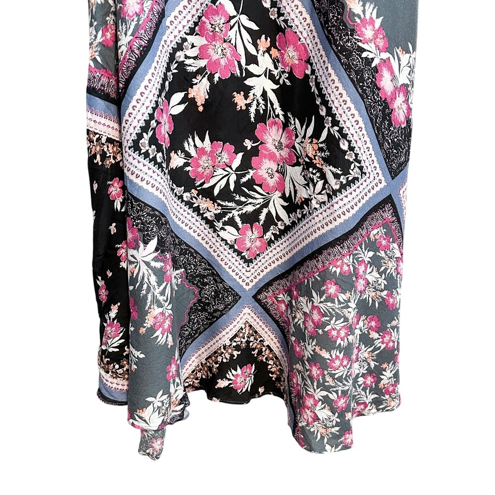 Free People Intimately Stevie Boho Maxi Dress Floral Patchwork Lace Trim Size XS - Picture 7 of 13
